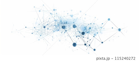 Network connecting lines with connecting dots with white background. Network data concept 115240272
