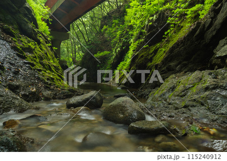Downstream of Shiokawa Waterfall with a 5-Second Exposure 115240912