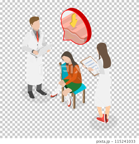 3D Isometric Flat  Illustration of Edema. Item 1 115241033