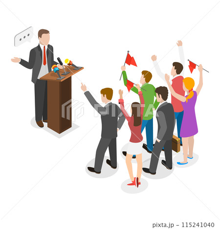 3D Isometric Flat Set of Scenes with Politicians. Item 1 3D Isometric Flat Set of Scenes with Politicians. Item 1 115241040