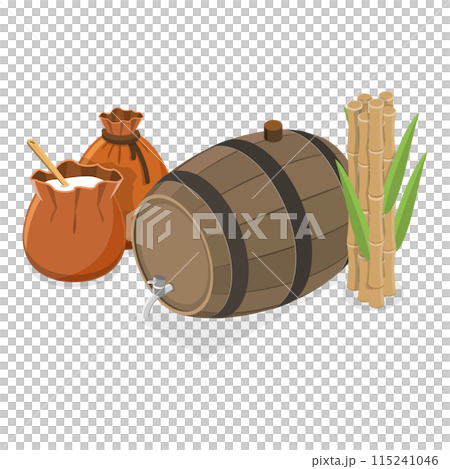 3D Isometric Flat Set of Rum Products. Item 1 3D Isometric Flat Set of Rum Products. Item 1 115241046