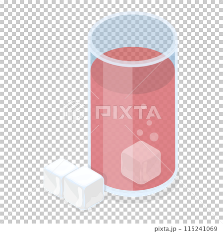 3D Isometric Flat Icon of Sugar Packs Set. Item 7 3D Isometric Flat Icon of Sugar Packs Set. Item 7 115241069