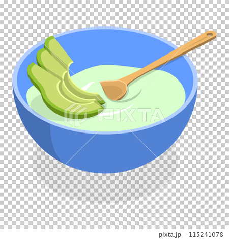 3D Isometric Flat Illustration of Cereal Breakfast. Item 3 3D Isometric Flat Illustration of Cereal Breakfast. Item 3 115241078