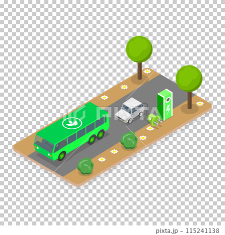 3D Isometric Flat  Illustration of Sustainable Lifestyle. Item 1 115241138
