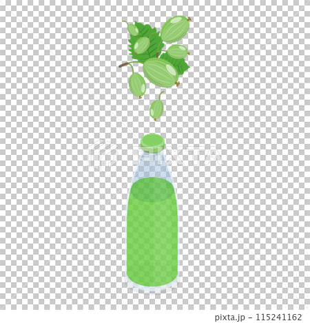 3D Isometric Flat Set of Bottles With Berry Beverage. Item 1 3D Isometric Flat Set of Bottles With Berry Beverage. Item 1 115241162