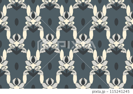 Ikat tribal Indian seamless pattern. Ethnic Aztec fabric carpet mandala ornament native boho chevron textile.Geometric African American oriental traditional vector illustrations. Embroidery style. Ikat tribal Indian seamless pattern. Ethnic Aztec fabric carpet mandala ornament native boho chevron textile.Geometric African American oriental traditional vector illustrations. Embroidery style. 115241245