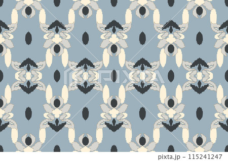 Ikat tribal Indian seamless pattern. Ethnic Aztec fabric carpet mandala ornament native boho chevron textile.Geometric African American oriental traditional vector illustrations. Embroidery style. Ikat tribal Indian seamless pattern. Ethnic Aztec fabric carpet mandala ornament native boho chevron textile.Geometric African American oriental traditional vector illustrations. Embroidery style. 115241247