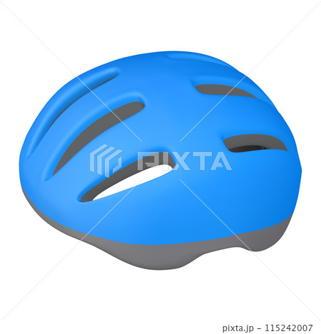 自転車用品のイラスト素材　ヘルメット（1_2）青 115242007
