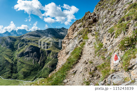 Scenic alpine landscape in the High Tauern National Park during a hike around Mt. Grossglockner Scenic alpine landscape in the High Tauern National Park during a hike around Mt. Grossglockner 115243839