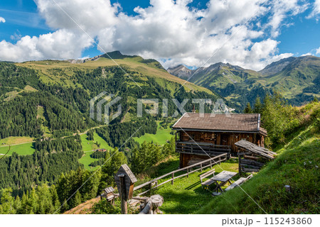 A typical alpine wooden house in the High Tauern National Park A typical alpine wooden house in the High Tauern National Park 115243860