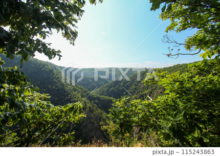 Scenic Bode valley in the Harz mountains in Saxony-Anhalt Scenic Bode valley in the Harz mountains in Saxony-Anhalt 115243863