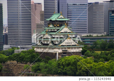 『太閤はんのお城』と親しまれる… 錦城とも呼ばれる大阪城(徳川大阪城)の天守閣 115243940