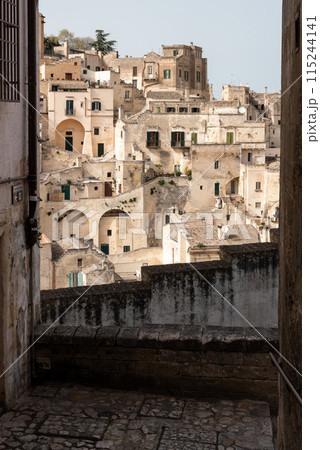 View of historic Sassi di Matera in Southern Italy 115244141