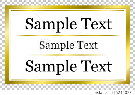 ゴールドフレーム。金の枠の背景イラスト素材。 115245072