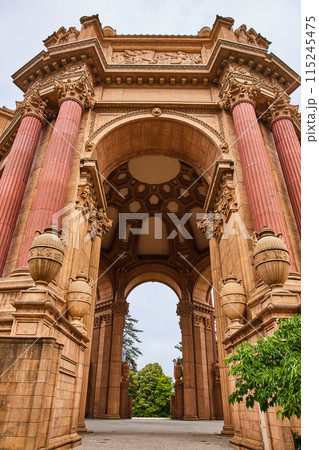 Entrance to open rotunda with Ancient Roman architecture at Palace of Fine Arts Entrance to open rotunda with Ancient Roman architecture at Palace of Fine Arts 115245475