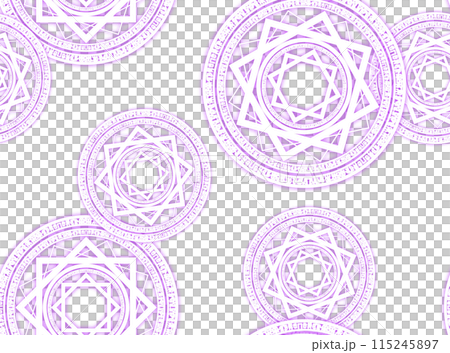 紫色の魔法陣の壁紙、背景。シームレス。 115245897
