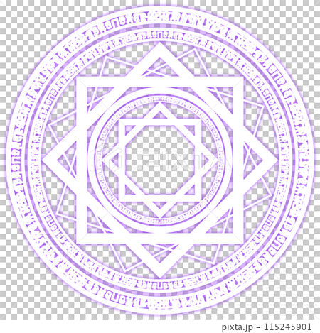 紫色の魔法陣。神秘的なイラスト。 115245901