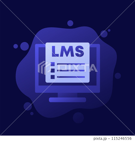 LMS icon, Learning Management System vector design LMS icon, Learning Management System vector design 115246556