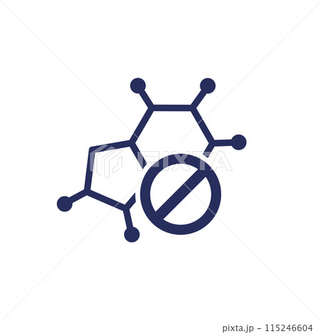 no hormones icon, vector pictogram 115246604