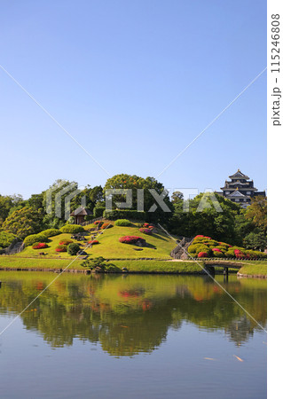 サツキ咲く頃の後楽園　唯心山 115246808