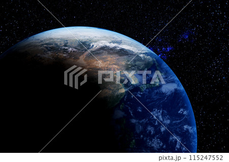 リアルな地球のイラスト リアルな地球のイラスト 115247552