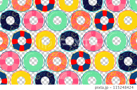 Colorful swim ring pattern Colorful swim ring pattern 115248424