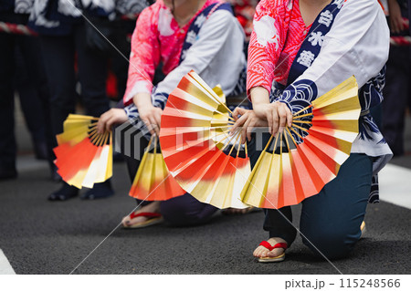 仙台青葉まつり　すずめ踊り大流し扇子さばき 115248566