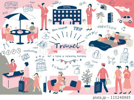 旅行を楽しむ人達 115248985