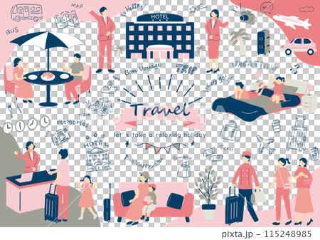 旅行を楽しむ人達 115248985