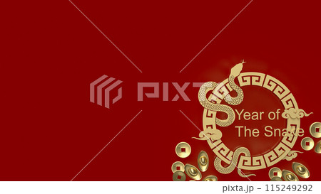 The year of snake for holiday concept 3d rendering. 115249292