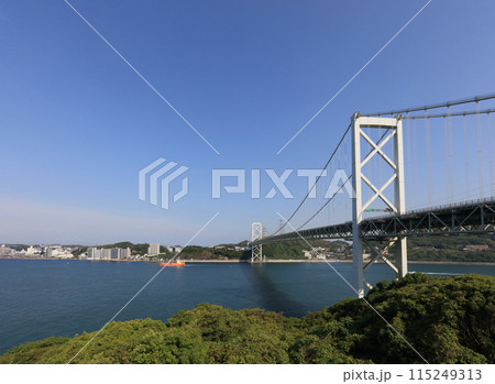 関門海峡の朝（めかりSAから） 115249313