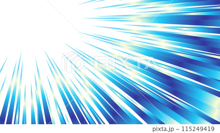 キラキラした青色のグラデーションの集中線の素材 キラキラした青色のグラデーションの集中線の素材 115249419