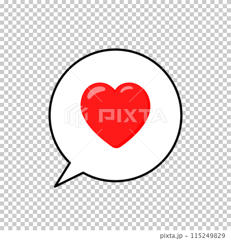 Heart speech bubble simple mark 115249829