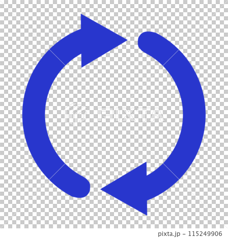 Two arrows forming a loop (blue) 115249906