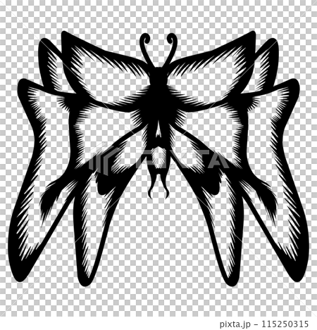 Butterfly silhouette icon. Perfect for logos, icons, tattoos, stickers and more 115250315