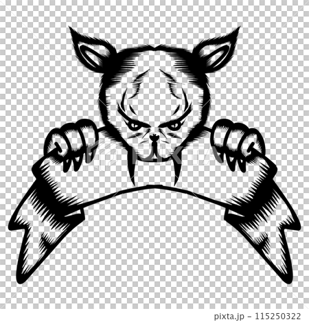 Design graphic of background, Fox, frame and ribbon. Perfect for banner, stickers, greeting cards Design graphic of background, Fox, frame and ribbon. Perfect for banner, stickers, greeting cards 115250322