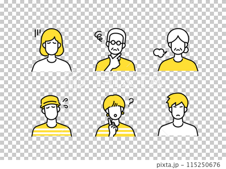Negative people icon set Negative people icon set 115250676