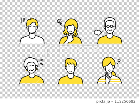 消極的人圖標集 115250682