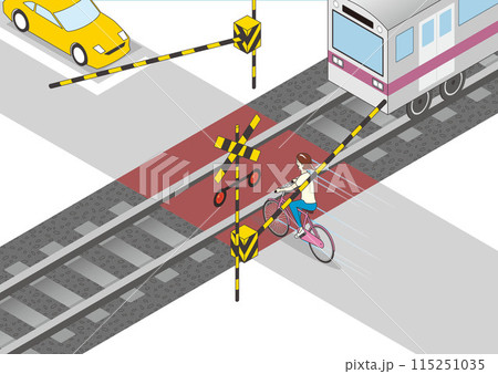 自転車違反:遮断機 自転車違反:遮断機 115251035
