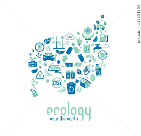 エコモチーフ ベクターイラスト  (エコ・リサイクル・SDGs)  115251258