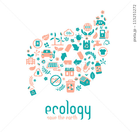 エコモチーフ ベクターイラスト  (エコ・リサイクル・SDGs)  115251272
