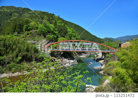 《岐阜県》下呂市　新緑に映える竹原川 115251472