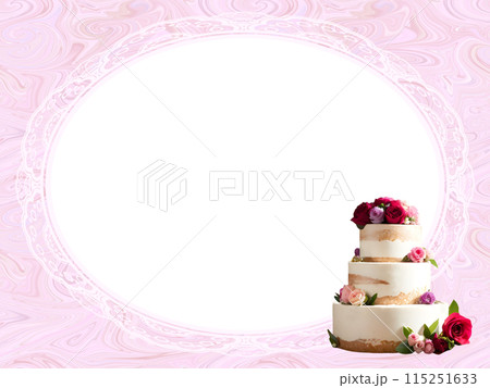 ケーキのフレームA 115251633