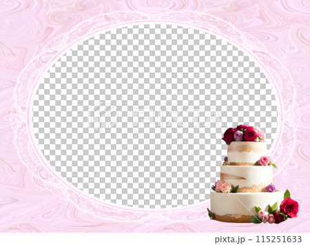 ケーキのフレームA 115251633