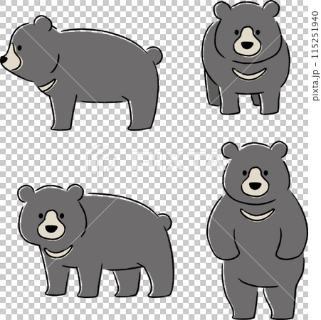 簡單可愛的小熊插畫集 115251940