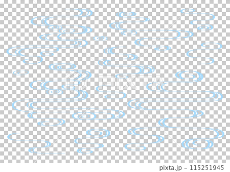 A set of flowing water patterns in various shapes and sizes 115251945