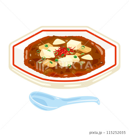 皿に盛られた麻婆豆腐 115252035