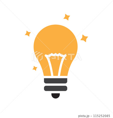 Lightbulb icon design template isolated illustration Lightbulb icon design template isolated illustration 115252085
