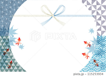 金魚 のし 暑中見舞い 背景 金魚 のし 暑中見舞い 背景 115253934