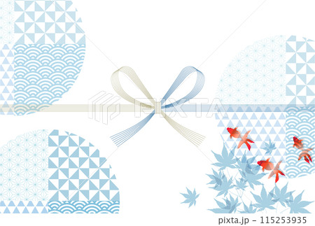 金魚 のし 和柄 夏 背景 金魚 のし 和柄 夏 背景 115253935